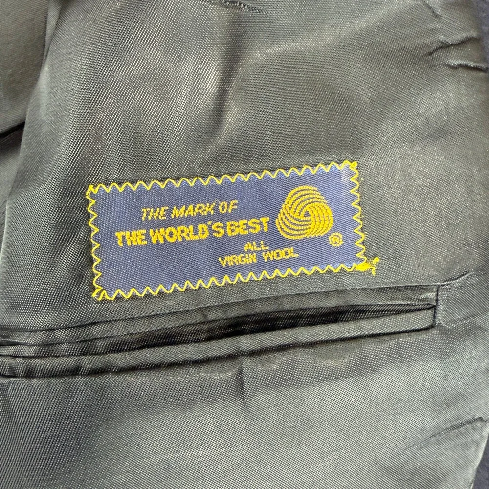 VTG Polo University Club Ralph Lauren Blazer Men 44R? Navy Wool Gold Buttons 90s